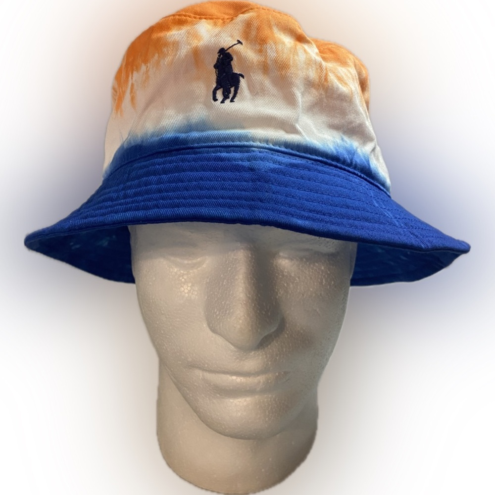 NEW- Size S/M Polo Ralph Lauren Bucket Hat w/ Pony Logo Cotton Tie Dye $89